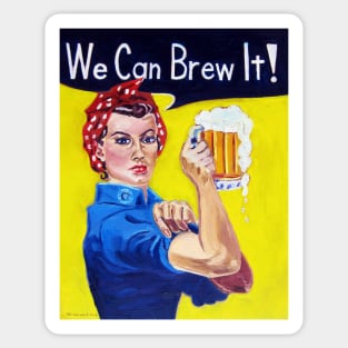 We Can Brew It! Rosie the Riveter Sticker